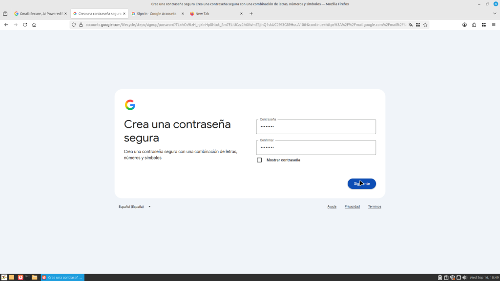 Paso 4: Establecer contraseña